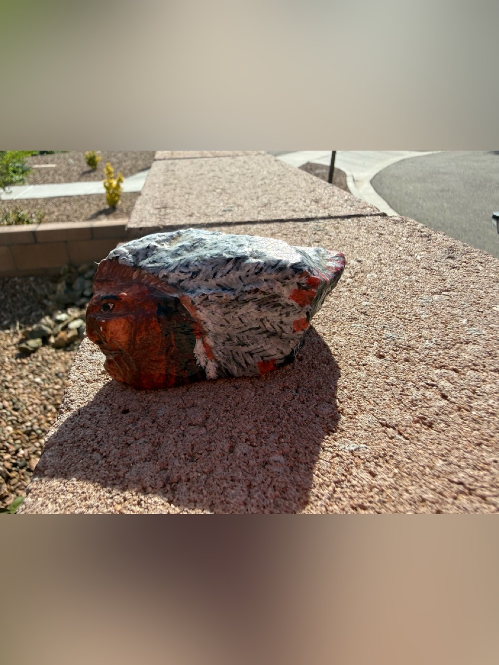 Klint Stones” Hand-Painted Art Rock — Signed Original Stone Sculpture, Fern